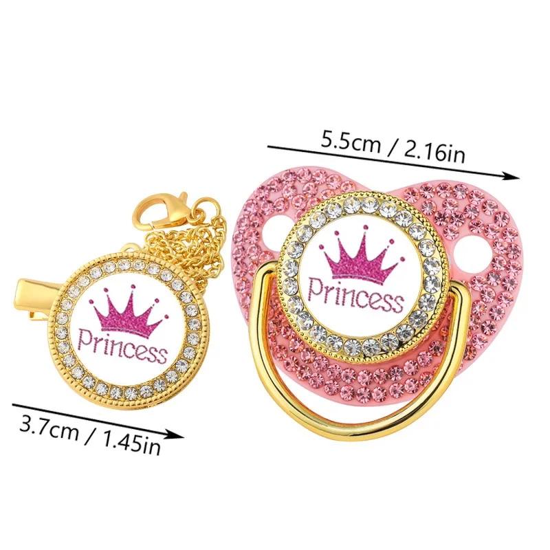 Couronne nouveau-né attache-sucette chaîne bébé factice Silicone sans BPA enfant en bas âge anneau d