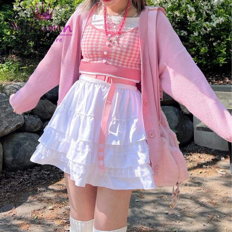 Mikumn-Jupes à carreaux pour filles punk, Harajuku Y2k, Kawaii, jupes pour femmes, gothique japonais
