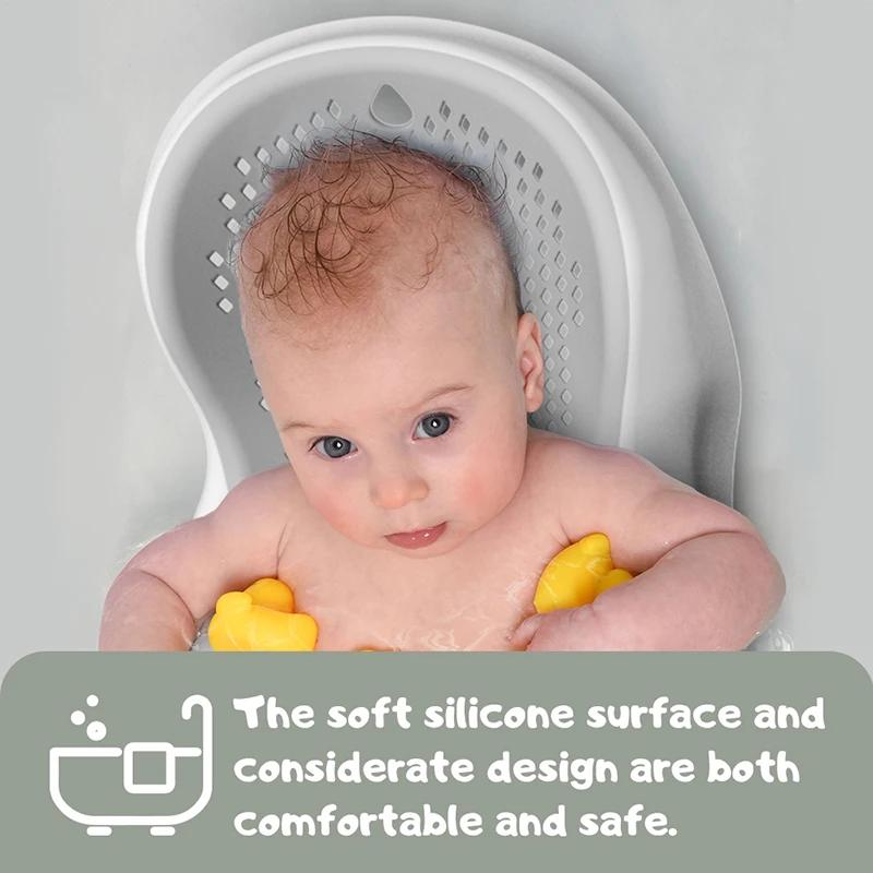 Support de bain doux pour bébés nouveau-nés - Siège de bain ergonomique, facile à nettoyer et confor