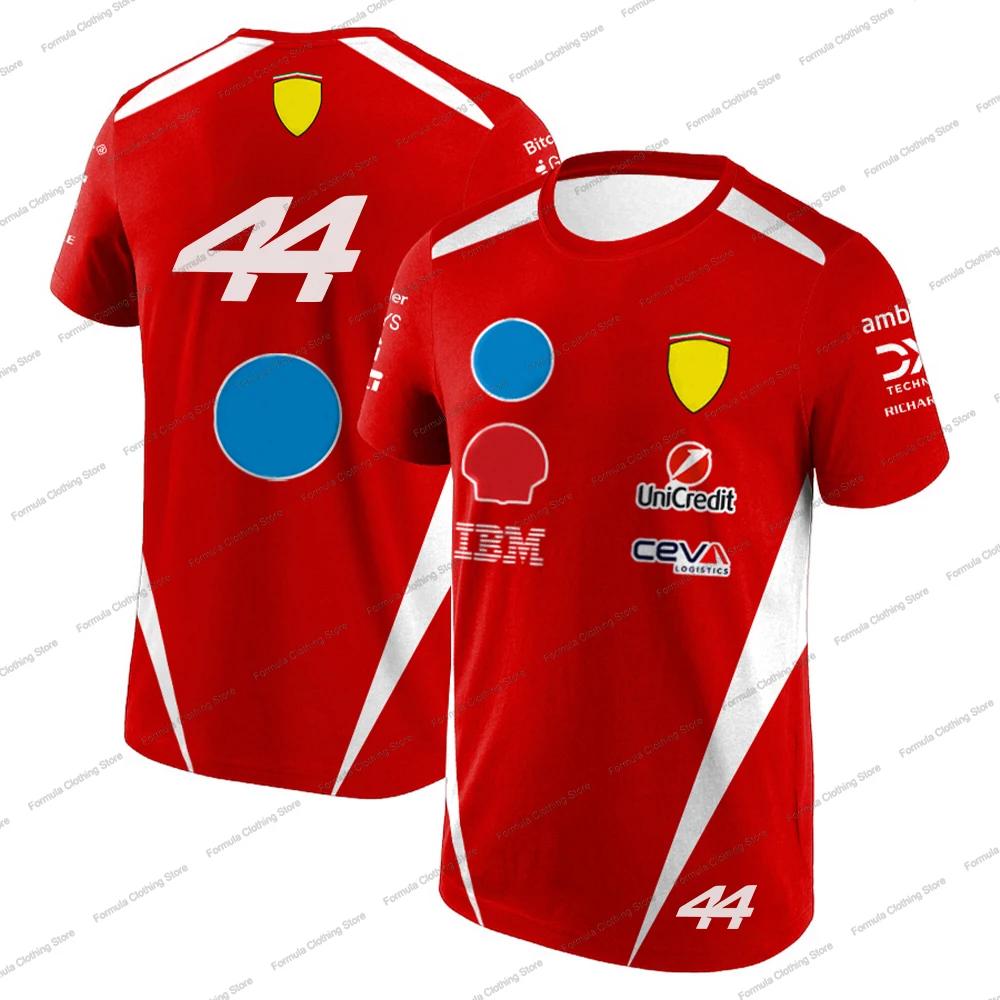 Nouveau T-shirt de course Charles Leclerc 16 2026, Hamilton 44, Hauts de sport d'extérieur à séchage
