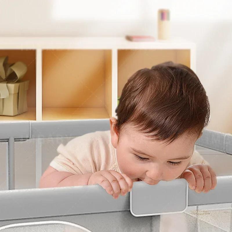 Parc bébé IMBABY gris grande aire jeux sécurité clôture activités enfants espace ludique