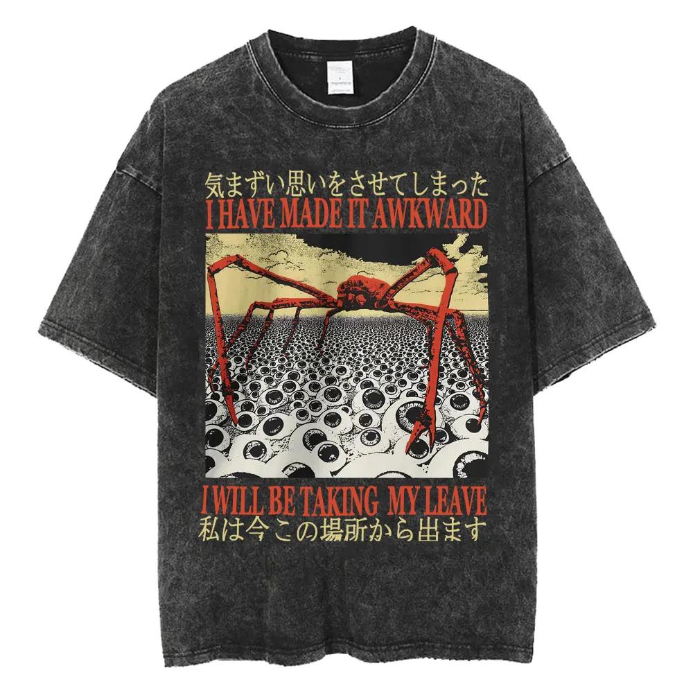 T-shirt manches courtes col rond Y2k, humoristique, à manches courtes, col rond, j'ai fait un mal, j