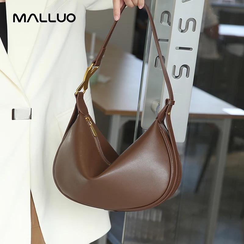 Sac à Main en Cuir de Vache group pour Femme, Sacoche Hobos Souple, Large, Demi-lune