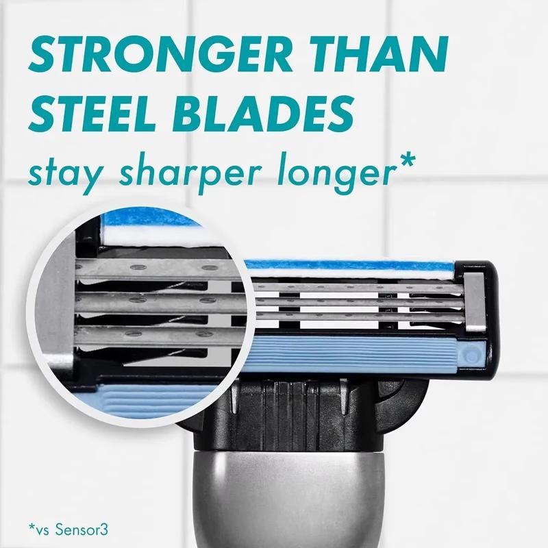 Recharges de lames de rasoir Gillette Mach3 pour hommes, 4/8 recharges de lames de rasoir avec bande