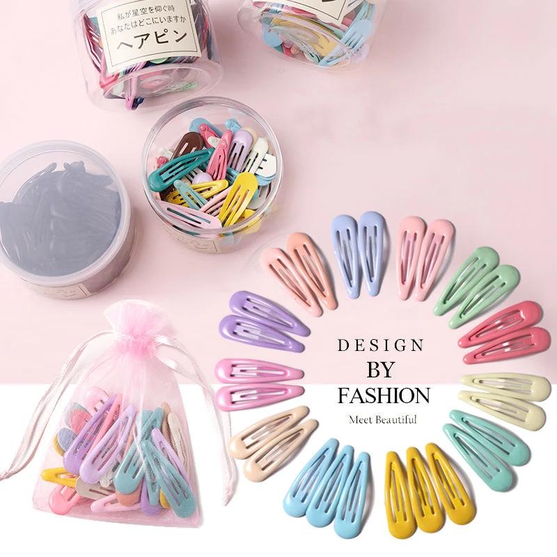 Pinces à cheveux pour filles, 40 à 10 pièces, accessoires pour cheveux, couleur bonbon, Style bonbon