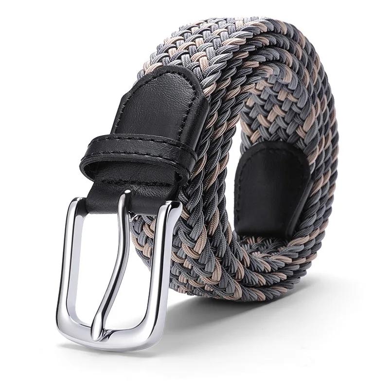 Ceinture tissée avec fouet polyvalent pour hommes et femmes, toile strucélastique, pantalon assresse