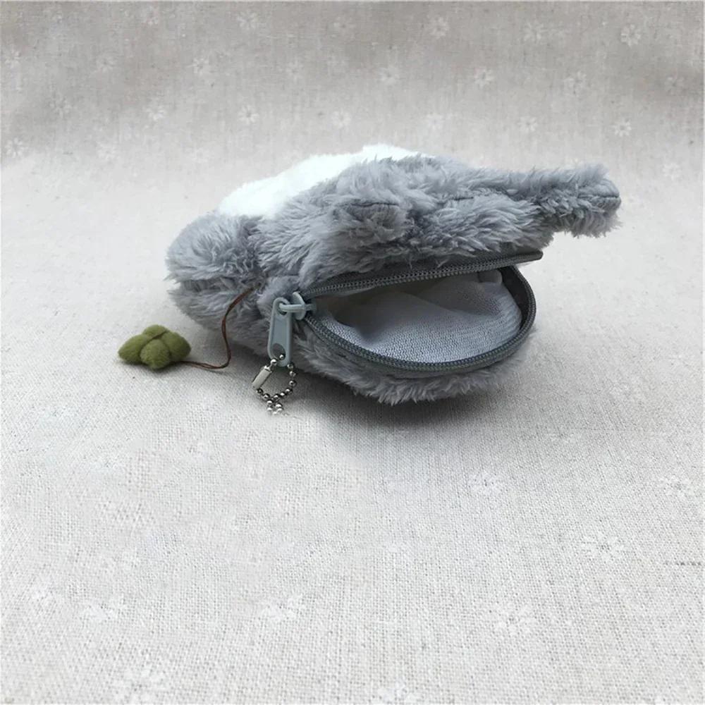 Porte-monnaie chat mignon Anime, petit portefeuille en peluche douce avec fermeture éclair pour enfa