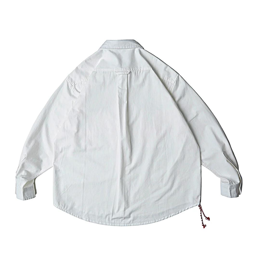 Cityboy-Chemises cargo en coton à manches longues pour hommes, Streetwear japonais pour adolescents,