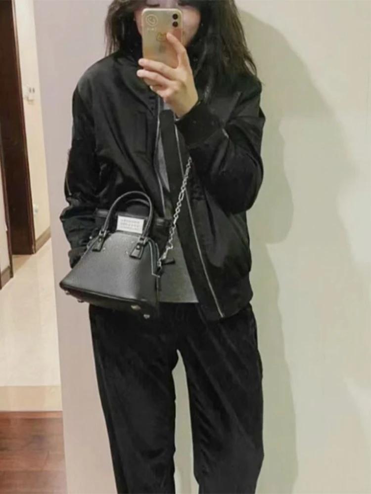 Sac à coque de créateur unique, sac à bandoulière irrégulier noir et blanc, sac à main à bandoulière