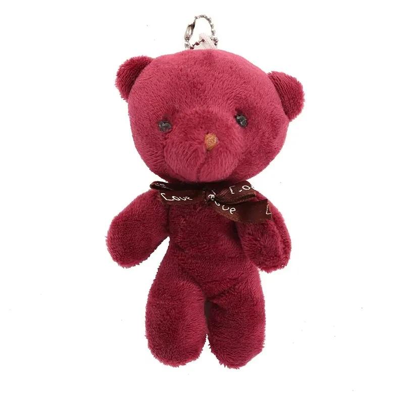 10 pièces/paquet 12cm Mini nœud papillon ours en peluche pendentif en peluche jouet coloré ours en p