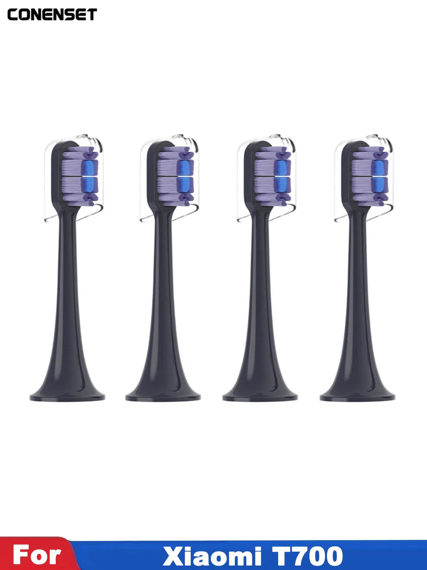 4 pièces pour Xiaomi Mijia T700 têtes de brosse à dents électrique sonique 3D blanchiment Oral tête 