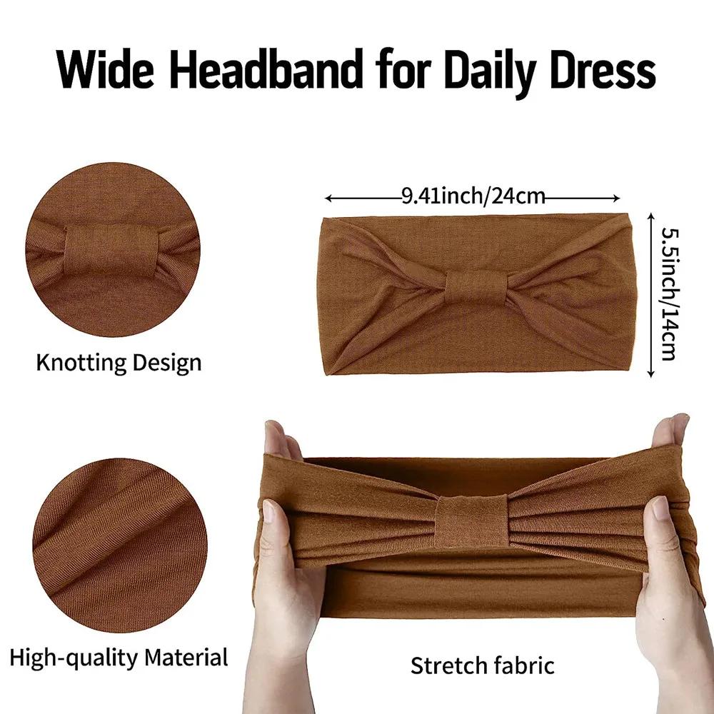 Grands bandeaux pour femmes, élégants, style Boho, Turban de Sport, Yoga, en coton, Bandana antidéra