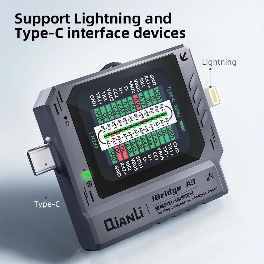 QIANLI iBridge A3 détecteur de prise arrière de téléphone portable Support des dispositifs d'interfa