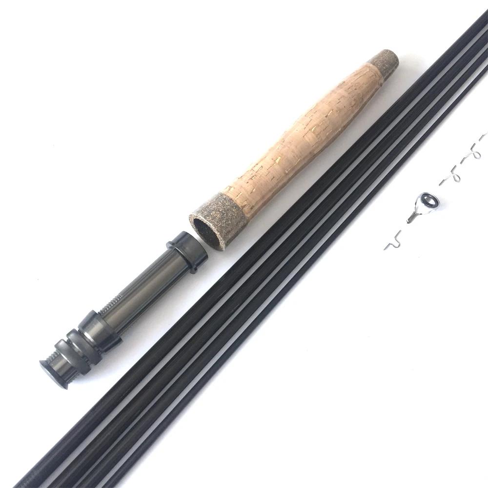 NooNRoo IM6 9ft 5/6wt 4 pièces Kit de bricolage de canne à mouche couleur transparente vert et noir 