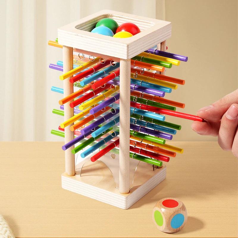 Bâton en bois interactif Parent-enfant, jouet puzzle d'entraînement à la réflexion spatiale pour deu