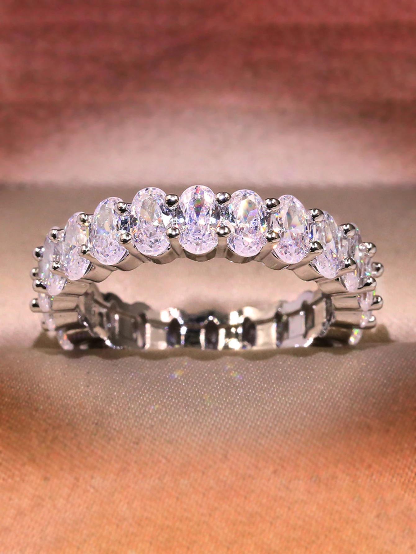 Bague ovale en argent Sterling 925 pour femmes, Zircon Original, à la mode, cadeau de fiançailles, d