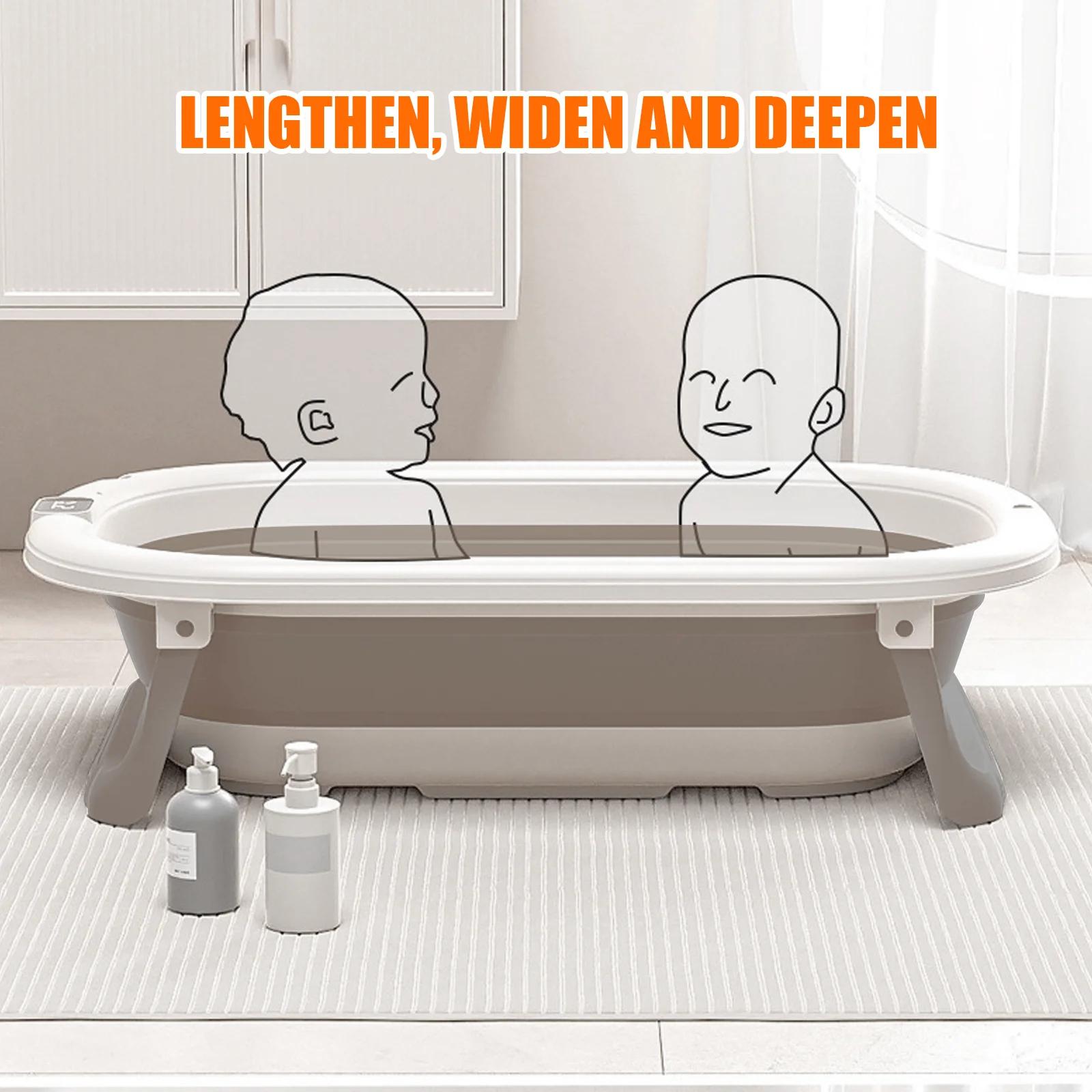 Baignoire Pliable Bébé, Baignoire Pliable Pour Nouveau-Né Avec Coussin (0-24 Mois), Cadeau de Naissa