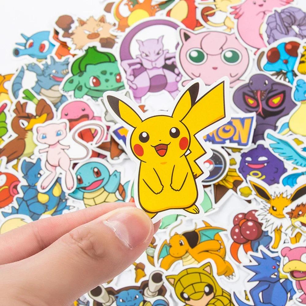 50 pièces Anime Pokemon mignon autocollants Graffiti décoration bricolage planche à roulettes téléph