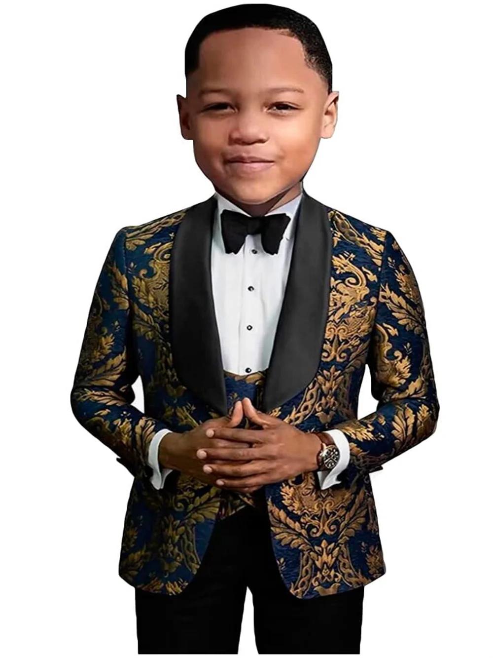Txjojn 4 pièces ensemble de costume habillé coupe ajustée pour Occasion formelle beaux garçons ensem