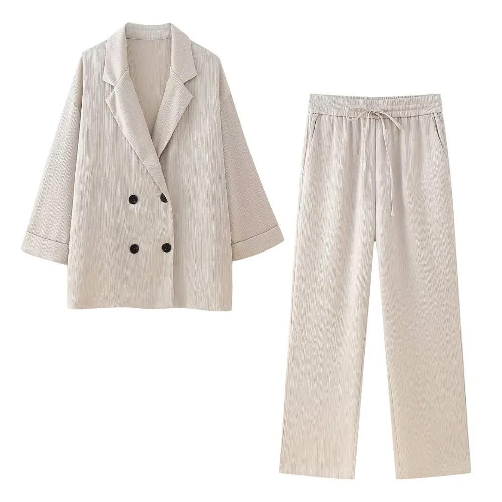Ensemble veste et pantalon pour femmes, Style européen et américain, nouvelle collection printemps e