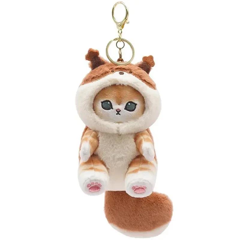 Kawaii porte-clés pendentif dessin animé Mofusand requin chat travestissement poupée sac à dos décor