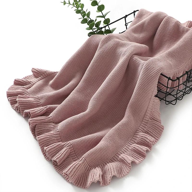 Couverture tricotée 90x70cm pour nouveau-né - Douce et solide pour berceau ou poussette