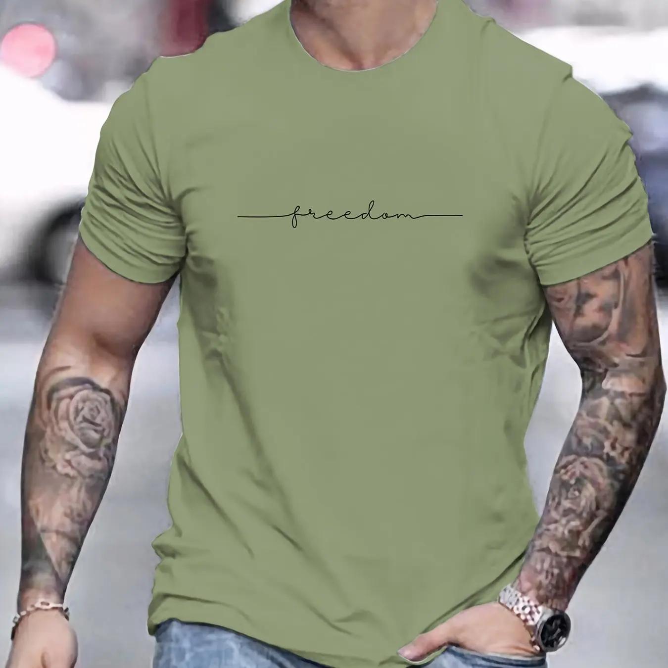 T-shirt manches courtes col rond homme, ample, 100% coton, imprimé Graphi, décontracté, coupe cintré