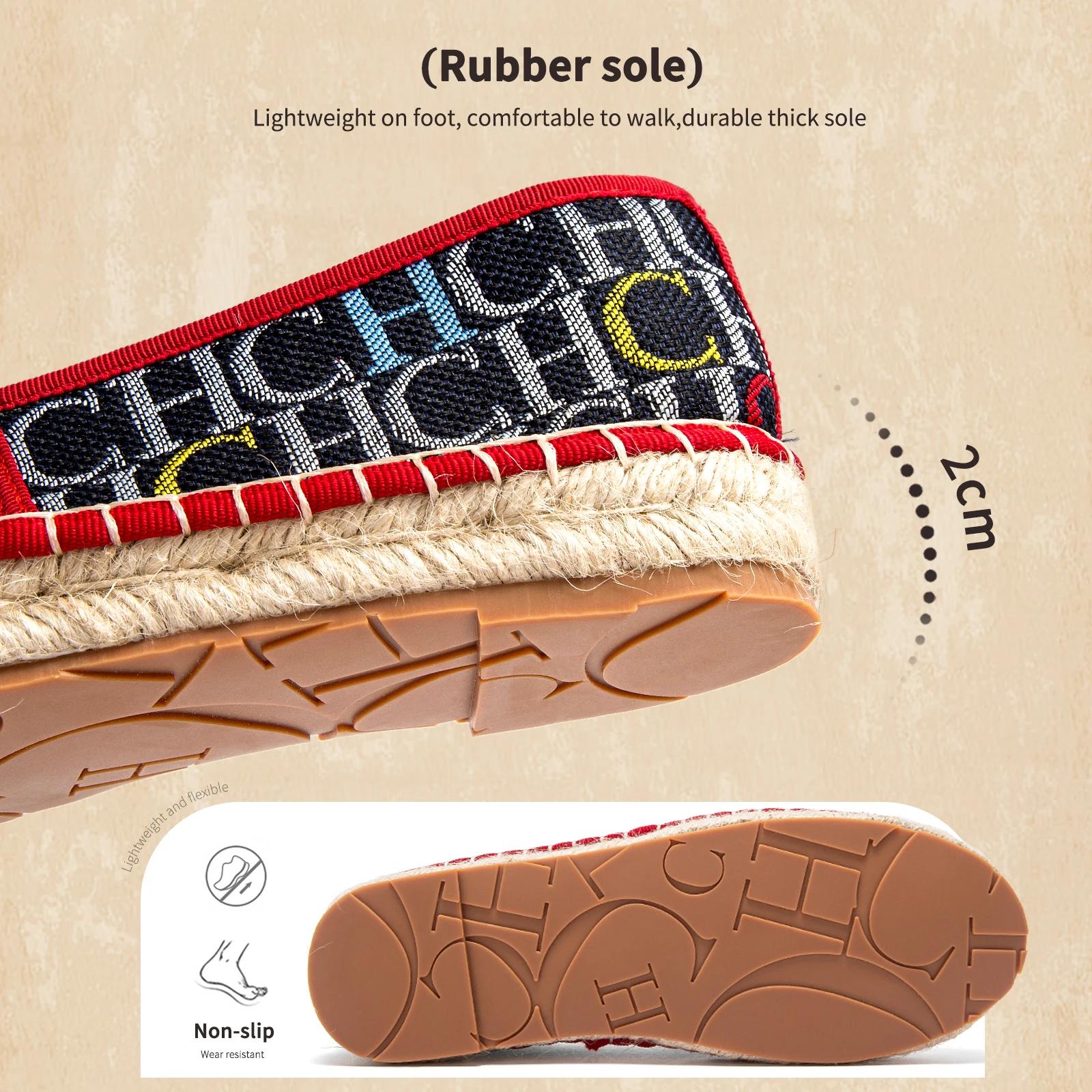 CHCH chaussures de plage pour femmes printemps nouveau tissu à la main chaussures plates à fond de c