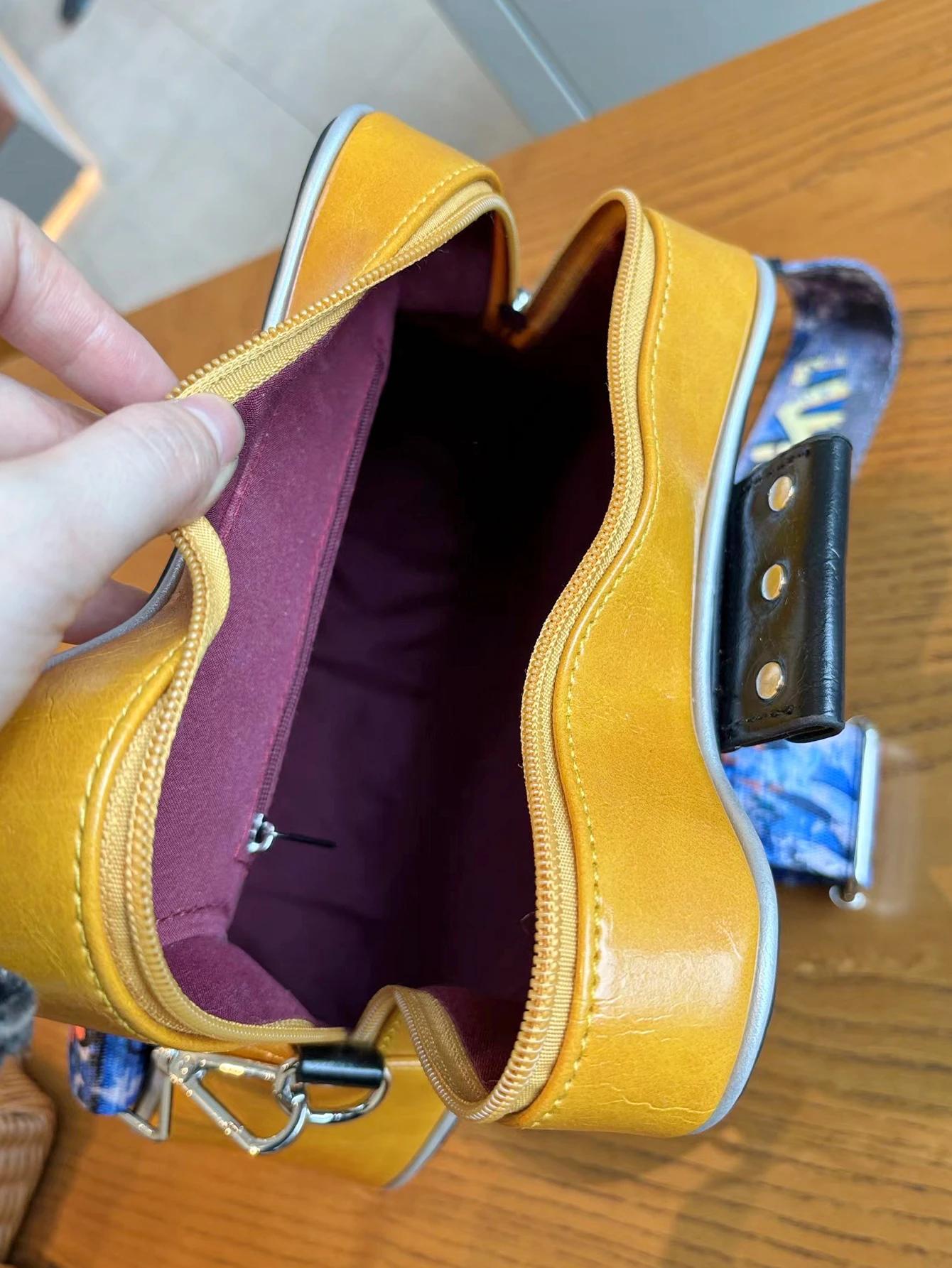 Personnalité créative Y2K fille chaude américaine rétro guitare forme sac basse guitare sac de forme