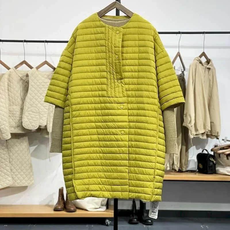 Doudounes matelassées légères pour femmes, Doudounes respirantes, Combinaison mi-longue, Quart de ma