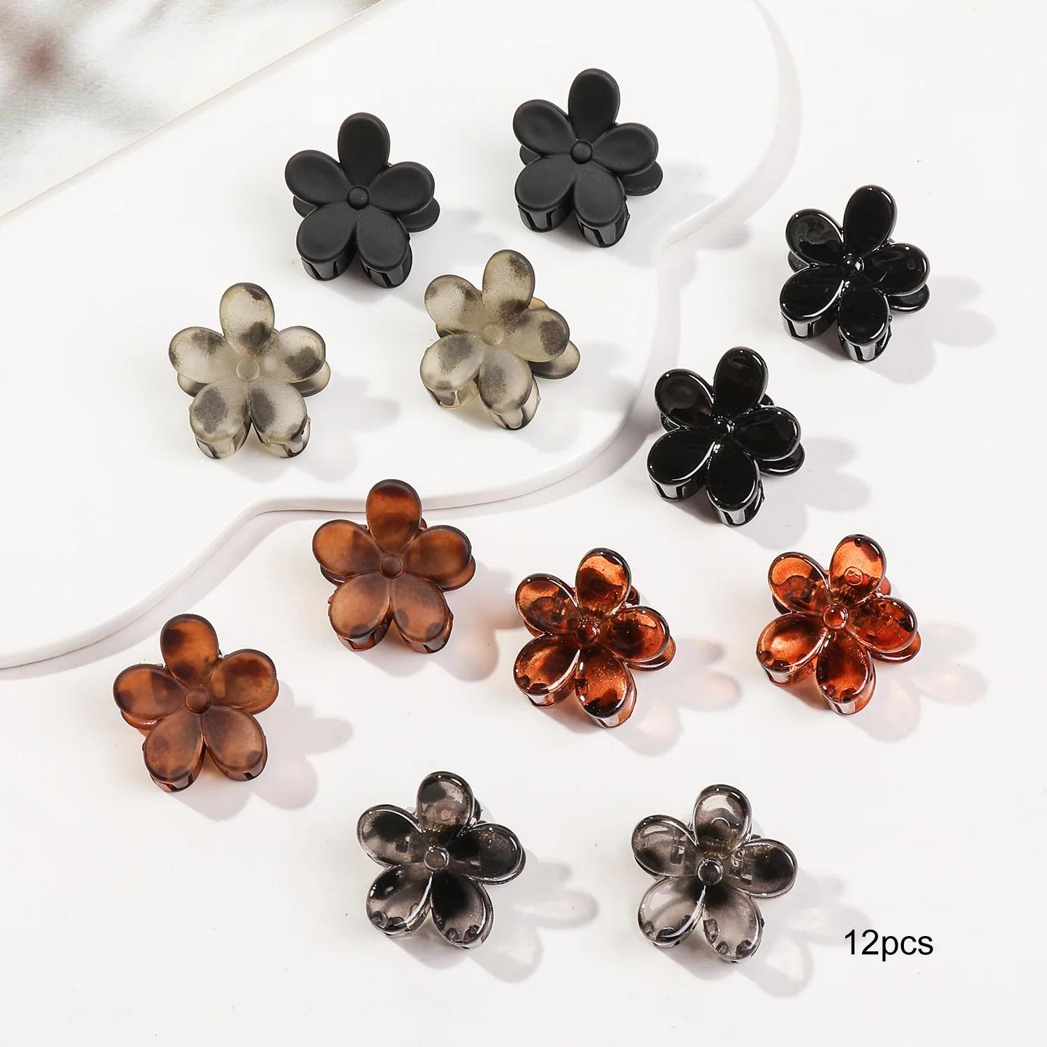 Nouvelle mode 12 pièces/ensemble petites Barrettes à cheveux géométriques florales pour enfants femm