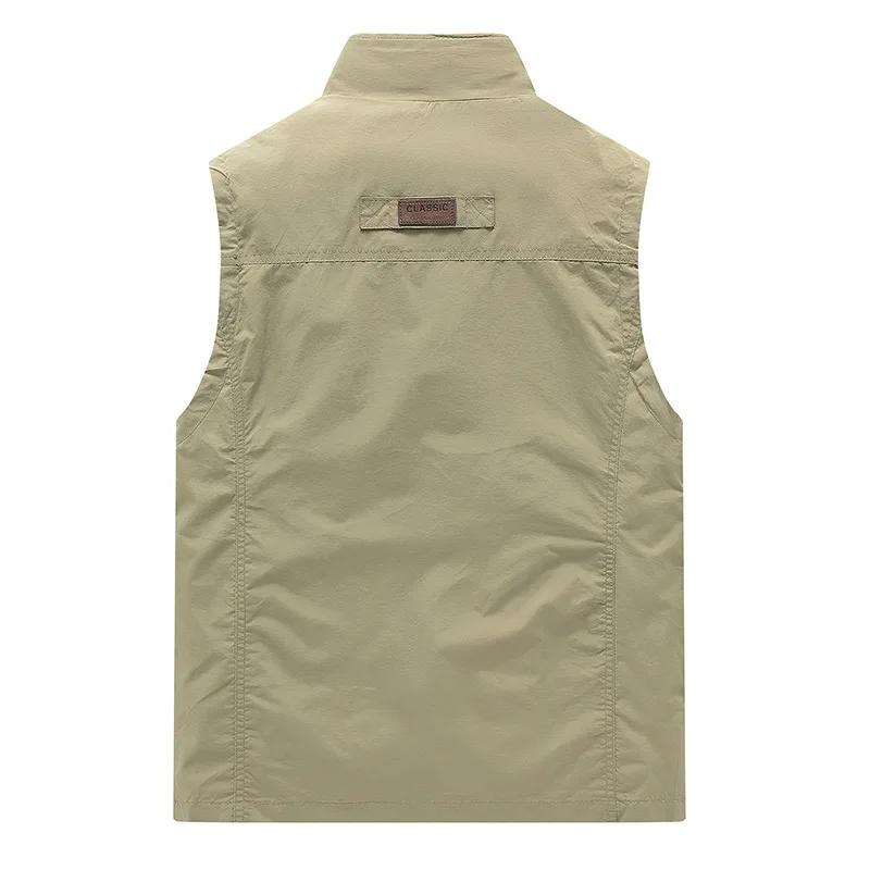 FGKKS printemps nouveaux hommes gilet loisirs de plein air couleur unie gilet jeune d'âge moyen phot