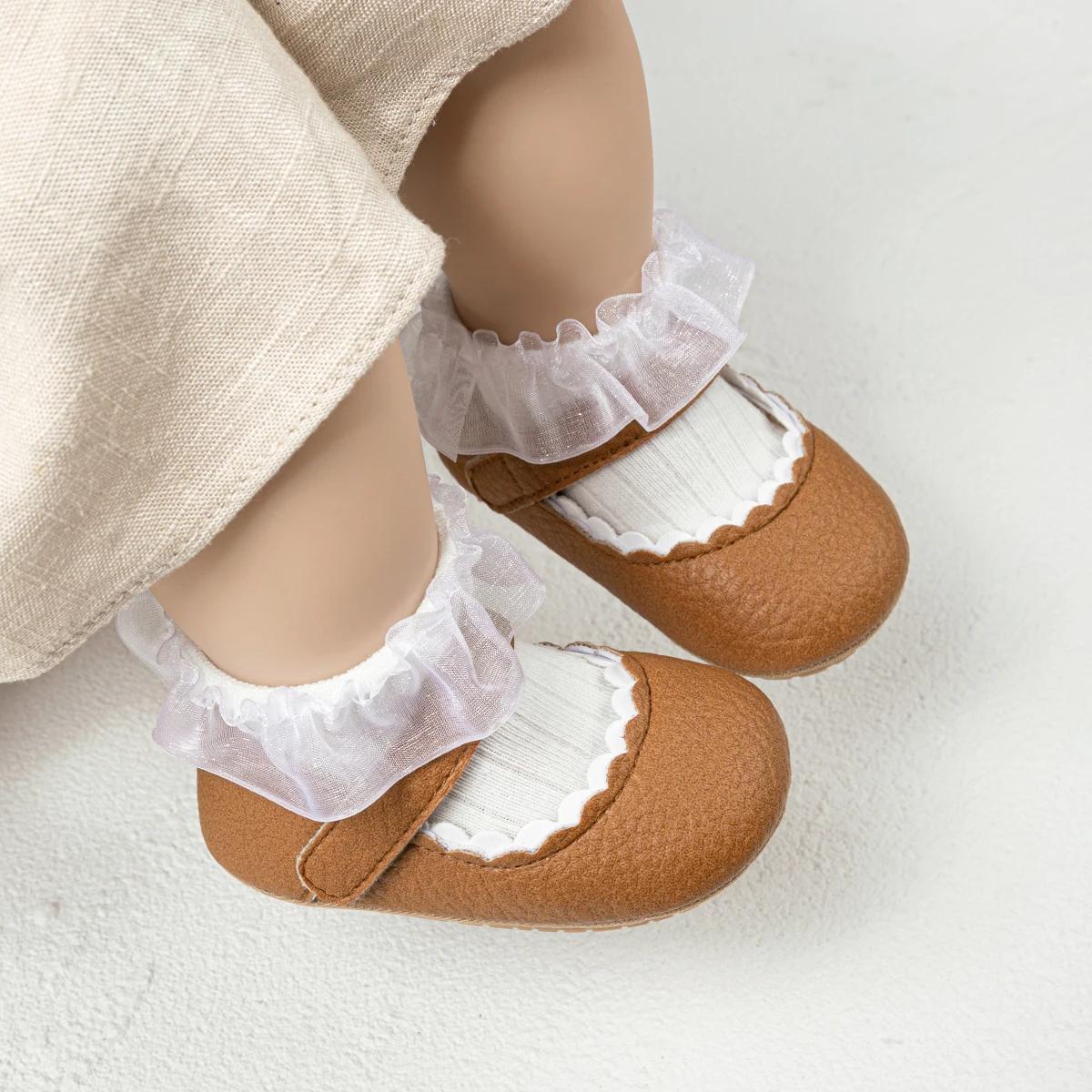 MRovior-Chaussures en cuir à semelle en caoutchouc pour bébé, souliers pour enfant, nouveau-né, garç