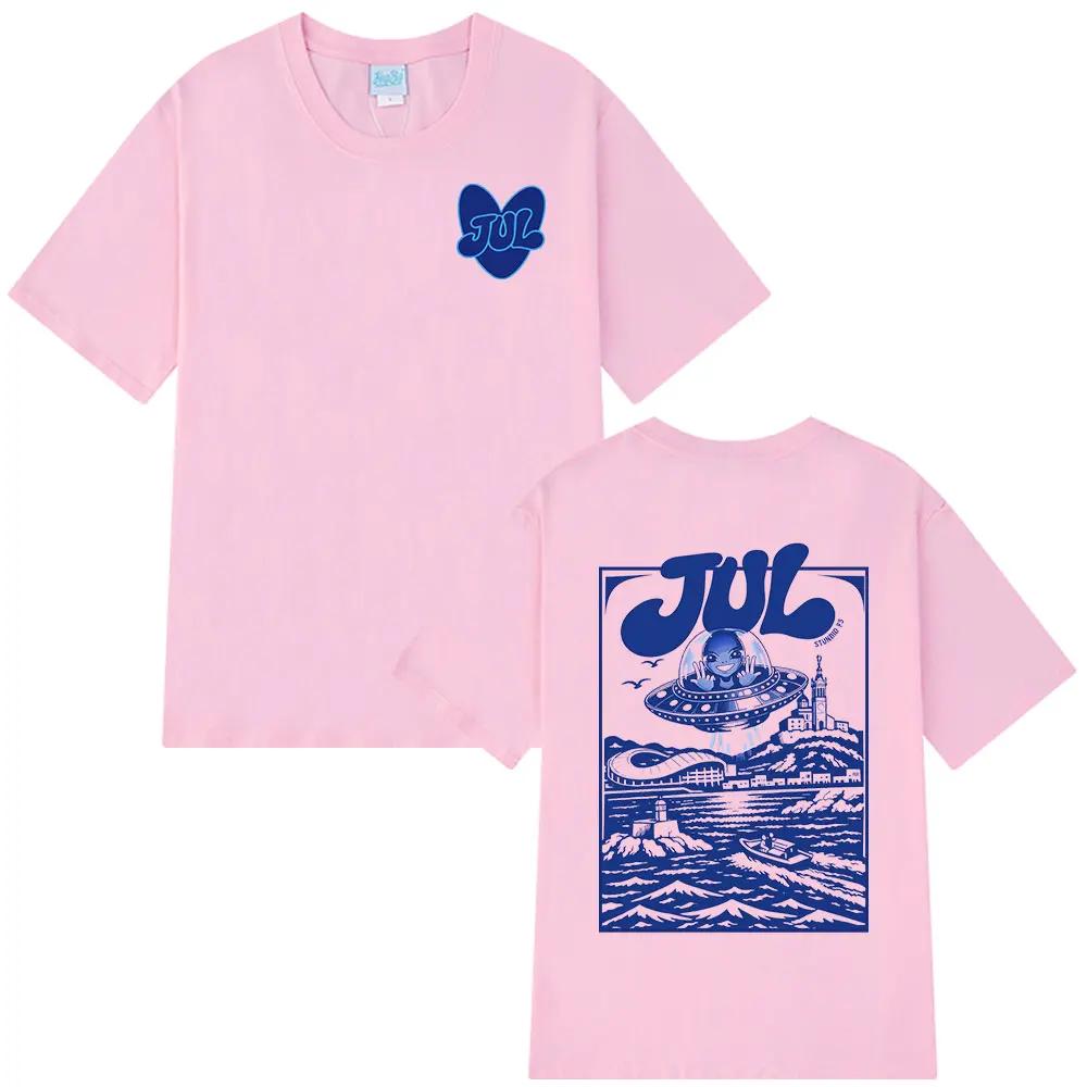 T-shirt graphique Rapper Jul pour hommes et femmes, vêtements de mode Hip Hop, T-shirt décontracté e