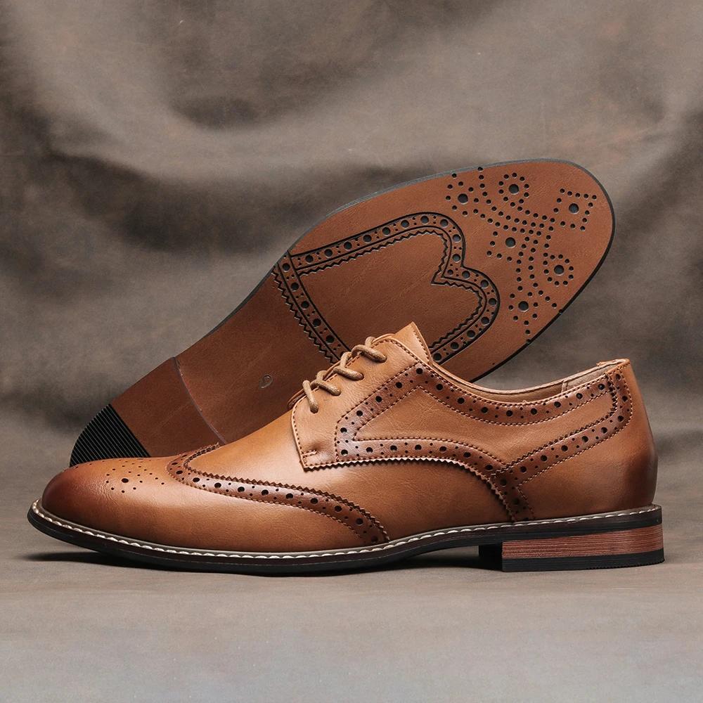 Chaussures en cuir pour hommes, élégantes et confortables, chaussures formelles pour gentleman.
