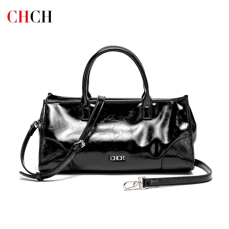 CHCH sac à bandoulière pour femme nouveau sac bâton motif marbre noir bandoulière détachable