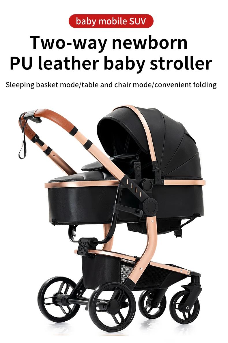 Système de voyage landau et landau convertibles Ultimate 3 en 1 poussette légère avec roues en PU po