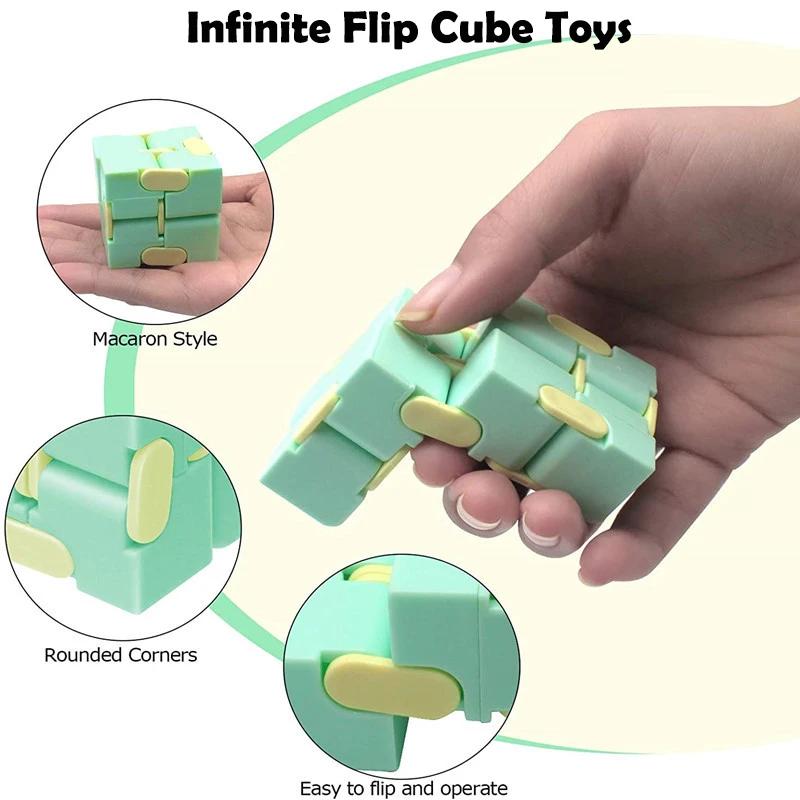 Cube de Puzzle magique Anti-Stress, jouets pour adultes, Cube amusant à retournement infinie, jouets