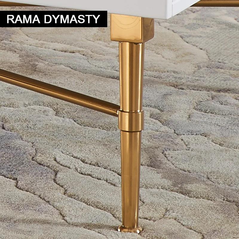 Table basse marocaine en acier inoxydable, nouveau, classique, postmoderne, carrée, table à thé pour