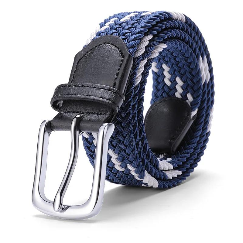 Ceinture tissée avec fouet polyvalent pour hommes et femmes, toile strucélastique, pantalon assresse