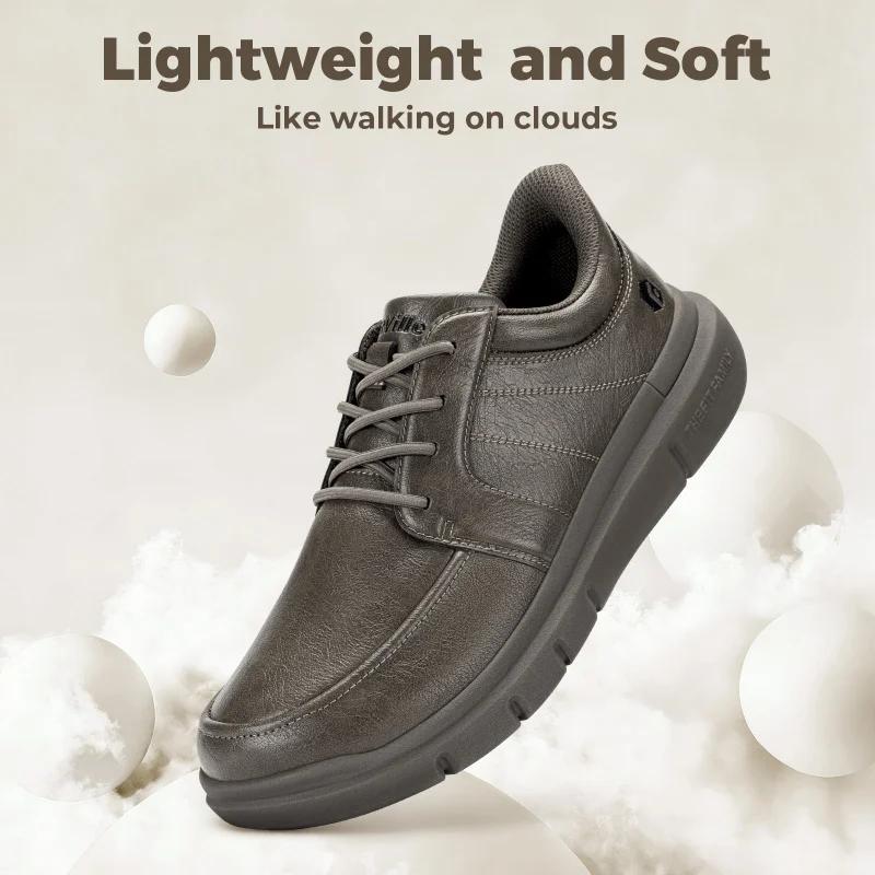 FitVille – chaussures larges à enfiler pour hommes, chaussures Oxford légères et décontractées, bask