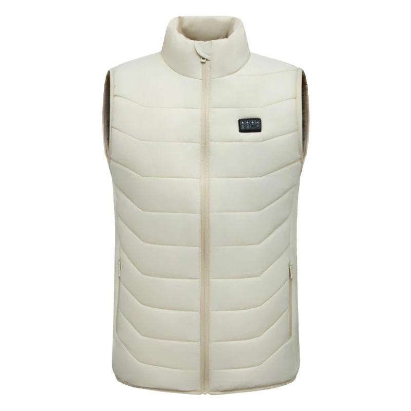 Nouveau ample décontracté col montant hiver 28 zones gilet chauffant Intelligent hommes femmes chaud
