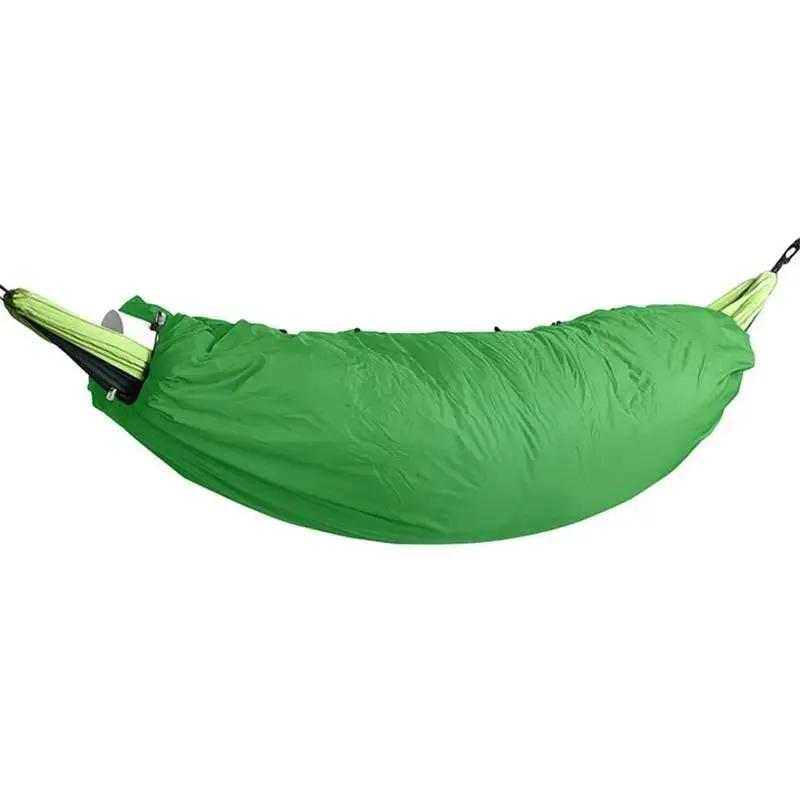Hamacs de lit suspendus avec fermeture éclair ultraléger Portable Camping en plein air balançoire ha