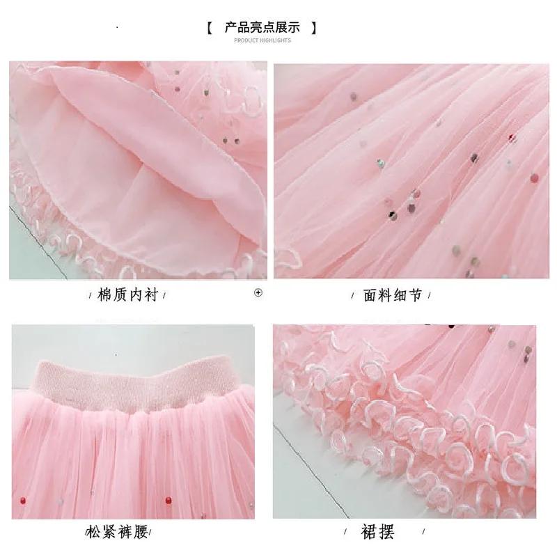 Bébé filles Tutu jupe moelleuse enfant en bas âge princesse Ballet danse Tulle maille jupe enfants g