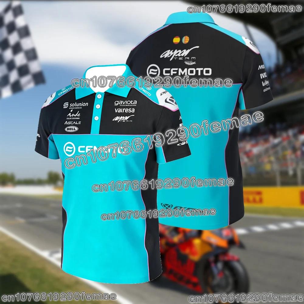 Nouveau CFMOTO Aspar Team Racing Polo pour hommes et femmes été moto cavalier Teamwear respirant mod
