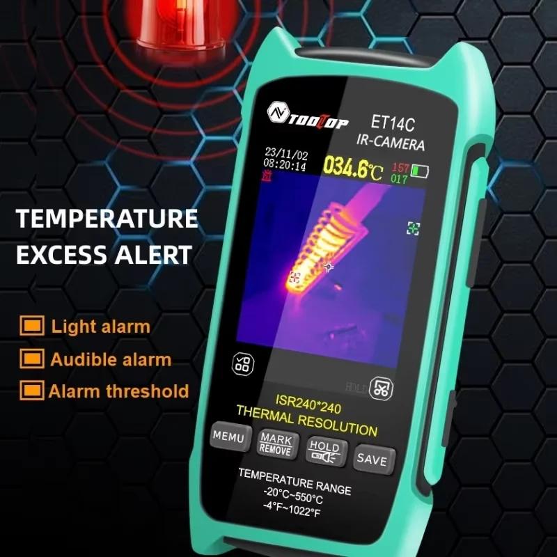 TOOLTOP ET14C 2.8 pouces imageur thermique 25Hz caméra d'imagerie thermique domestique ISR240x240 th