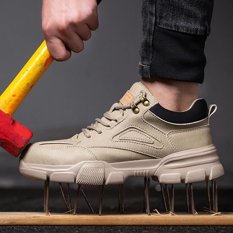 Chaussures de sécurité pour hommes, bottes de sécurité pour hommes, chaussures de travail Anti-écras