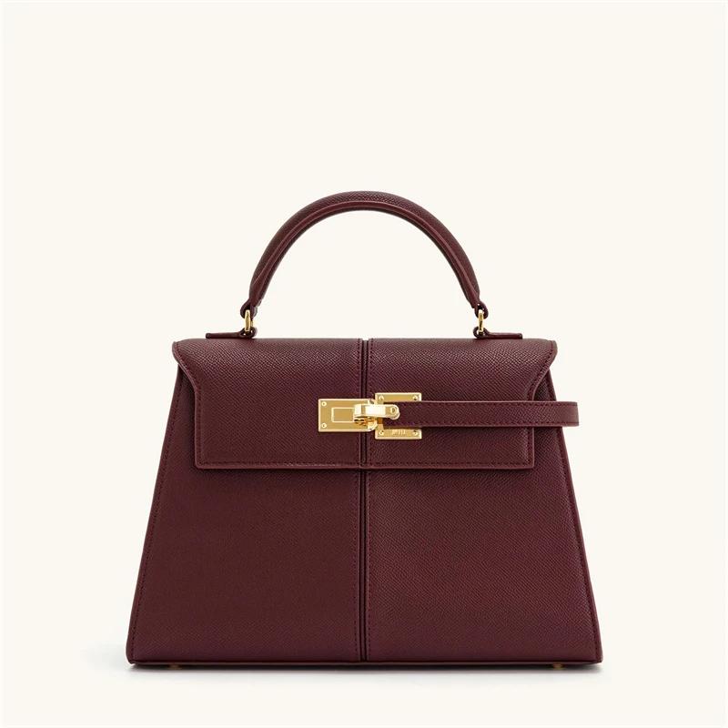 Sac à main femme JW PEI Elise, design tendance 2026, nouveau sac bordeaux, grand sac carré bandouliè