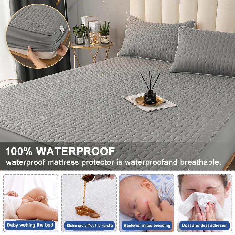 Housse de matelas épaisse et imperméable, tapis matelassé en Latex, couvre-lit, drap-housse de prote
