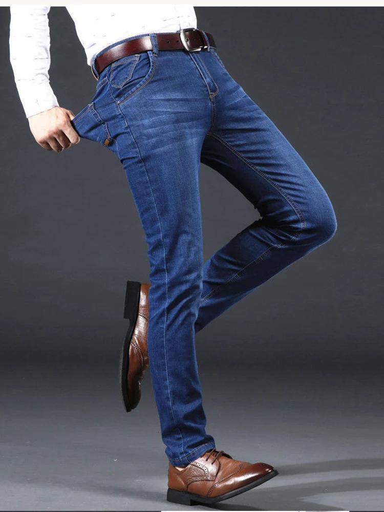 Nouveau pantalon slim extensible de luxe léger pour homme, confortable et doux, style business, coup